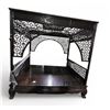 Image 3 : Huge Chinese Hardwood Carved Canopy Bed, Approx. H92" x W90" x 74"