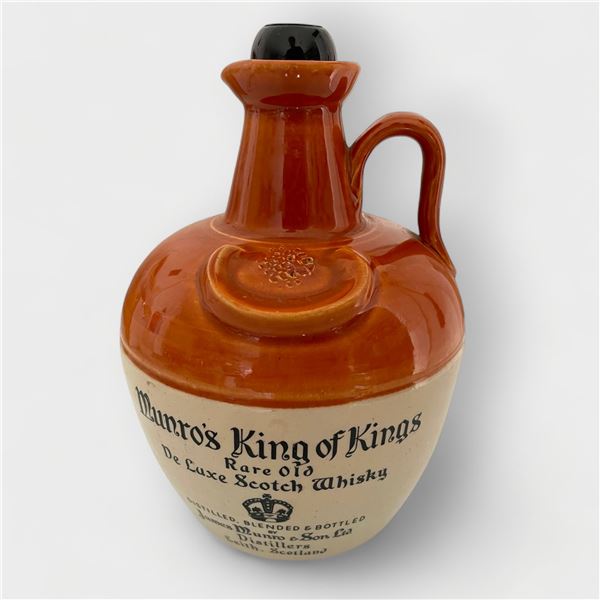 Vintage Old Munros King Of Kings De Luxe Scotch Empty Whisky Jar
