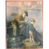 Image 2 : Alfred Guillou "The Helping Hand" Print, Mid-Century Cherub Lamp, Folding Wood Ironing Board (Enterp