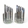 Image 1 : Pair of Charles Hollis Jones-Style Lucite "Skyscraper" Candle Holders - Each is 8" tall x 4.5" diame