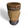 Image 2 : Carved Cedar Hide Topped Haida Drum - 13" tall x 8" round base