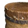 Image 3 : Carved Cedar Hide Topped Haida Drum - 13" tall x 8" round base