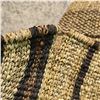Image 3 : 2 Vintage Ethiopian Gebela Handwoven Canoe Shaped Baskets (9" x 21" x 2.5" deep) - one has a small t