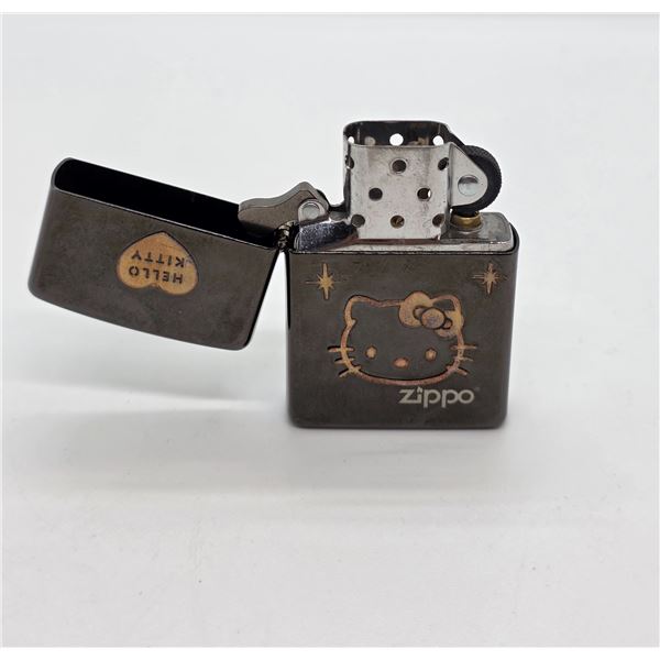 Genuine Vintage Zippo "Hello Kitty" Lighter - Stamped "F Zippo 12" on the underside