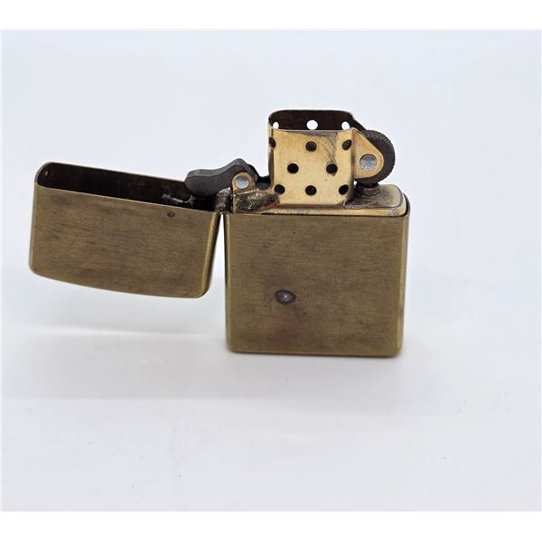 Genuine Vintage Zippo Brass Lighter - Stamped  "B  Zippo 10" on the underside