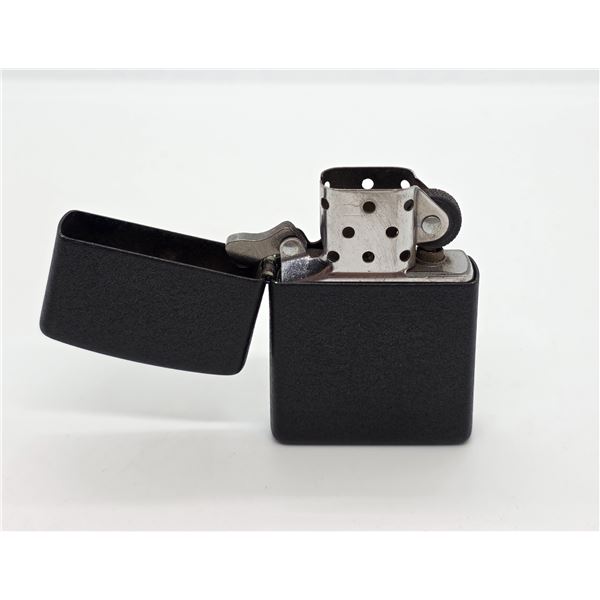 Genuine Vintage Zippo Matte Black Lighter - Stamped  "D  Zippo 10" on the underside