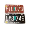 Image 1 : 2 Missouri License Plates: LY 8746 (Mar 1996) and P1 073 (Aug 1992)
