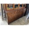 Image 4 : Large China Cabinet with Hutch Top - Carved Dragon Design Panels - 20" x 72" x 88" Tall