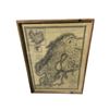 Image 1 : Framed Lapie Map of Scandinavia Denmark Norway 1830, H35.5" x W27" with Frame