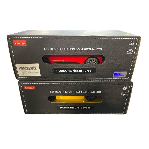 2 Rastar 1:24 Porsche Remote Control Cars: Macan Turbo and 918 Spyder