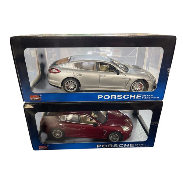 2 Porsche Die-Cast Panamera 1:18 Cars Model