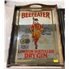 Image 2 : Vintage Coca Cola Bar Mirror (13" x 17") and Beefeater London Distilled Dry Gin Mirrored Serving Tra