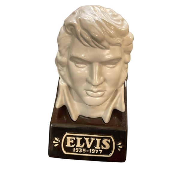 1977 Vintage McCormick Elvis Presley Empty Whiskey Decanter Head Bust - With Certificate of Authenti