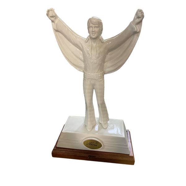 1982 McCormick Elvis Presley Designer Series Empty Decanter w/ Music Box Stand (15-562)