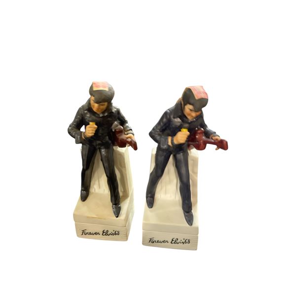 Group of 2 - 1968 Elvis Presley "Forever Elvis 68" Music Box & Decanters McCormick - Empty