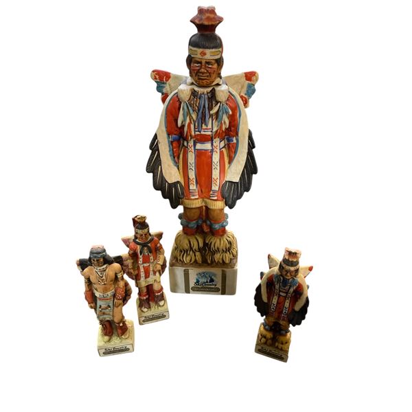 Vintage 1975 Ski Country "Indian Dancers of the Southwest" Full-Size and 3 Southwest Indian Dancers 