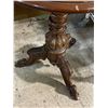 Image 3 : Carved Wood Pedestal Side Table - Approx. H28" x Dia. 22"