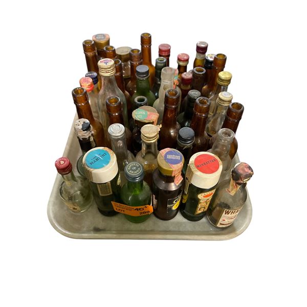 40+ Vintage Glass Mini Liquor Bottles - Empty