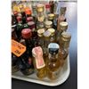 Image 2 : 40+ Vintage Glass Mini Liquor Bottles - Approx. 80% Retain Partial Contents