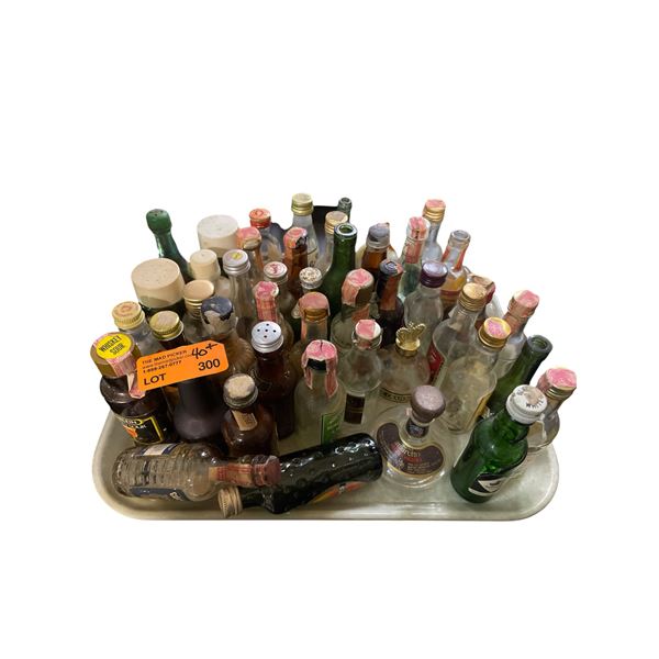 40+ Vintage Glass Mini Liquor Bottles - Empty