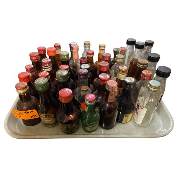 40+ Vintage Glass Mini Liquor Bottles - Empty