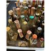 Image 5 : 60 Vintage Glass Mini Liquor Bottles - Several With Remaining Contents