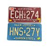 Image 1 : 2 License Plates: Arizona "ECH 274" and New Jersey "HNS 27Y"
