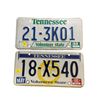 Image 1 : Pair of Tennessee Vintage License Plates: "18-X540" (1979) and  "21-3K01" (1988)