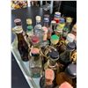 Image 2 : 40+ Vintage Glass Mini Liquor Bottles - Approx. 80% Retain Partial Contents