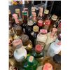 Image 2 : 40 Vintage Glass Mini Liquor Bottles - Several With Remaining Contents