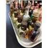 Image 3 : 40 Vintage Glass Mini Liquor Bottles - Several With Remaining Contents