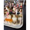 Image 4 : 40 Vintage Glass Mini Liquor Bottles - Several With Remaining Contents
