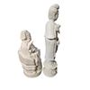 Image 2 : 2 White Porcelain Statues - Guanyin (Goddess of Mercy - H14") & Shou Lao (God of Longevity - H10")