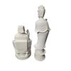 Image 3 : 2 White Porcelain Statues - Guanyin (Goddess of Mercy - H14") & Shou Lao (God of Longevity - H10")