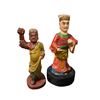 Image 1 : 2 Hand Carved Wood Taoist Deity Statues, H15" & 18"