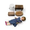 Image 1 : Group of 5 Vintage Items: Child's Doll, Stools, Storgae Box