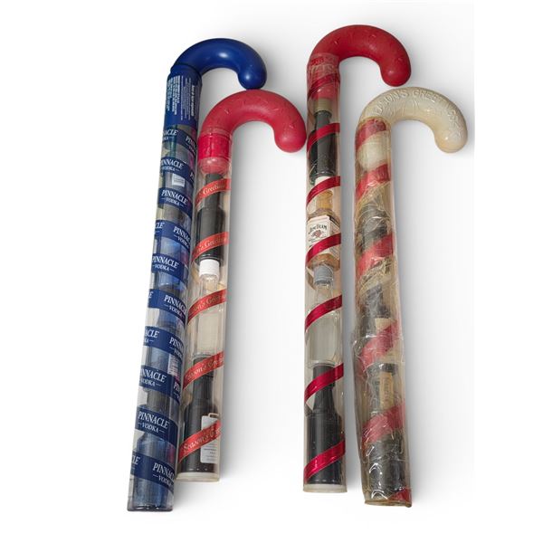 4 Vodka and Whiskey Candy Canes - Jim Beam, Pinnacle vodka, and More