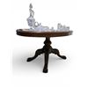 Image 2 : Antique Oval Mahogany Parlour Table - (55" x 39" x 29" tall) Contents on table top are not included