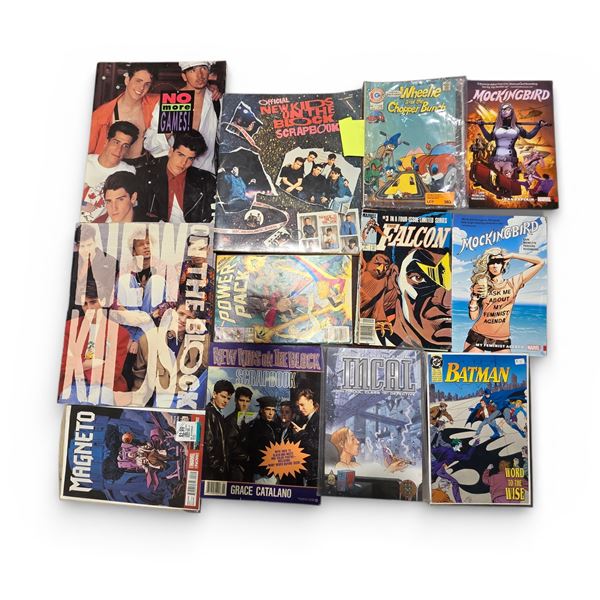 8 Assorted Comics and Graphic Novels - Magneto, Batman, Wheelie and the Chopper Bunch Mockingbird an