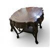 Image 1 : Antique Mahogany Parlour Table (37" diameter x 32"tall) - Items on top of the table are not included