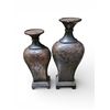 Image 1 : Pair of Decorative Vase-Style Candle Holders, H15.5" and H18"