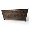 Image 4 : Chinese Hardwood Craved Sideboard with Glass Top, Approx. H34" x W72" x D19"