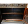 Image 5 : Chinese Hardwood Craved Sideboard with Glass Top, Approx. H34" x W72" x D19"