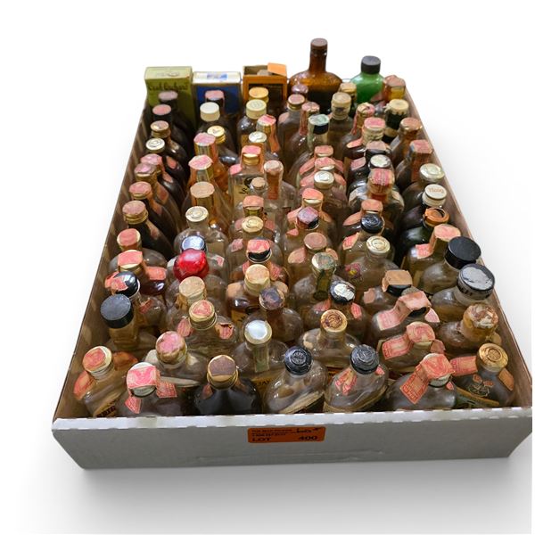 60+ Rare Vintage Glass Mini Liquor Bottles - Some Bottles Retain Contents