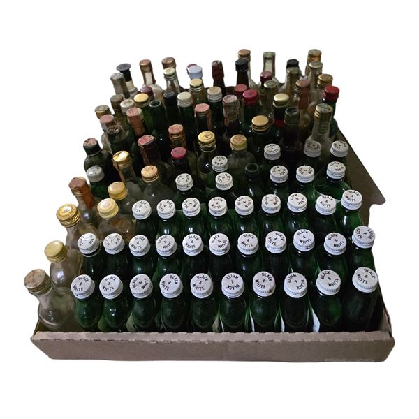 80+ Vintage Glass Mini Liquor Bottles - Empty