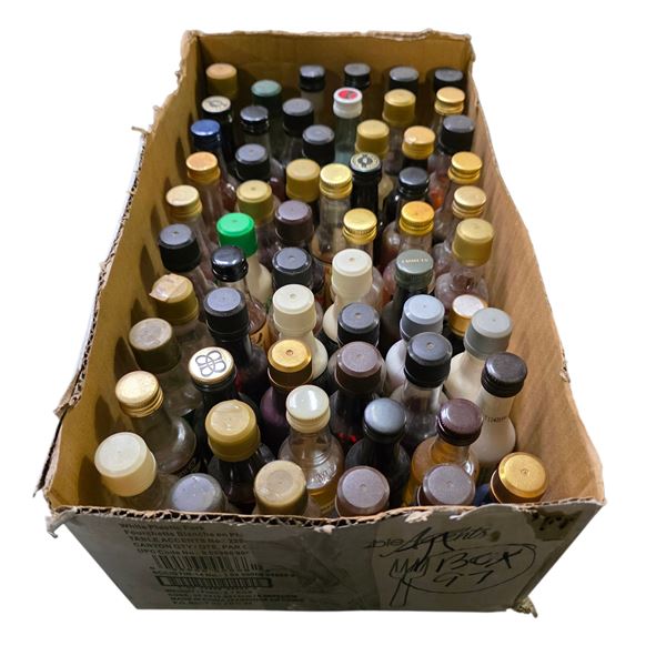 50+ Vintage Plastic Mini Liquor Bottles - Approx. 60% Retain Partial Contents