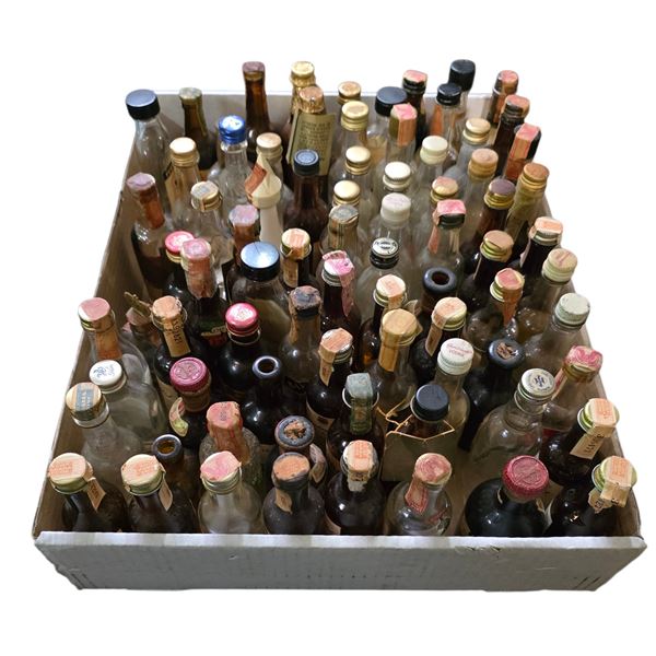 70+ Vintage Glass Mini Liquor Bottles - Empty