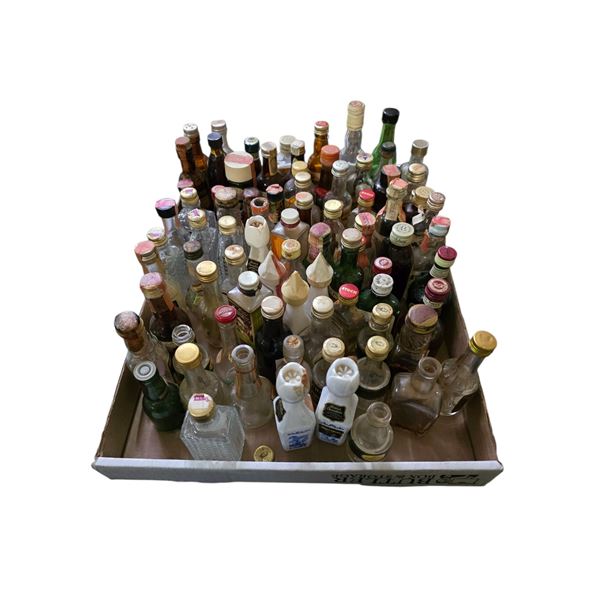 70+ Vintage Glass Mini Liquor Bottles - Empty
