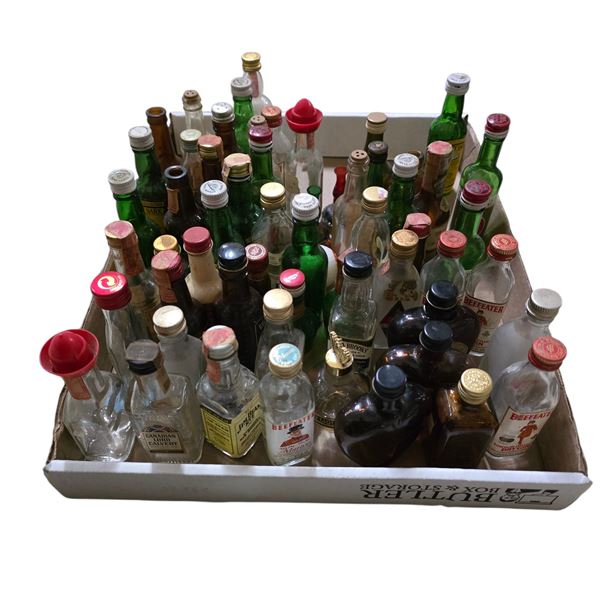 40+ Vintage Glass Mini Liquor Bottles - Empty