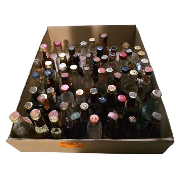 40 Vintage Glass Mini Liquor Bottles - Empty